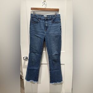LOFT High Rise Flare Crop Jeans